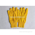 Yellow cotton welding working glove